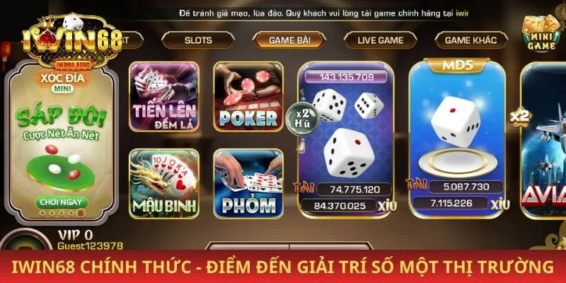 Iwin68 chính thức - Điểm đến giải trí số một thị trường